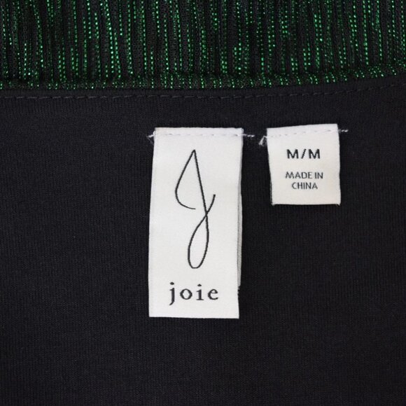 JOIE METALLIC GREEN V-NECK SHORT SLEEVE TOP - Picture 6 of 7